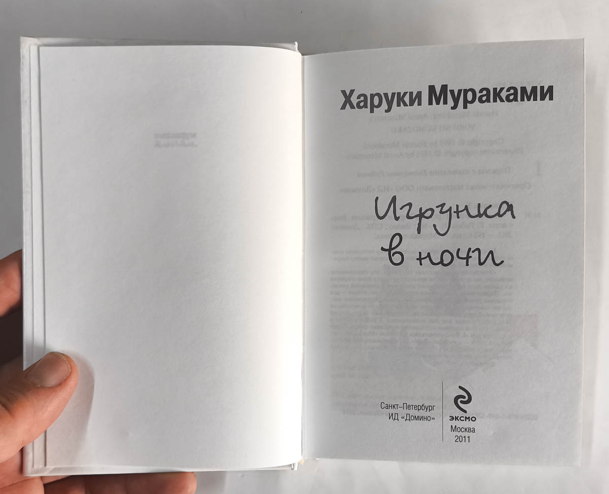Игрунка в ночи — титульный лист